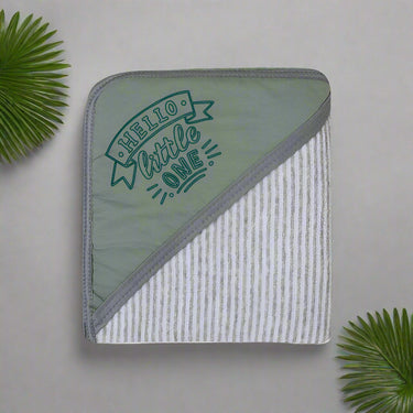 Bath Towel With Hood Green Littleone